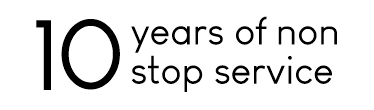 10 years of non stop service